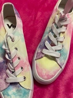 Tie-Dye Pastel Canvas Platform Sneakers